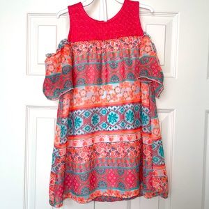 Cold shoulder spring dress